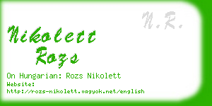 nikolett rozs business card